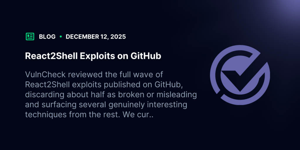 React2Shell Exploits on GitHub | Blog