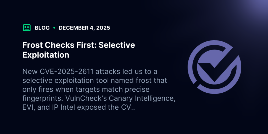 Frost Checks First: Selective Exploitation | Blog